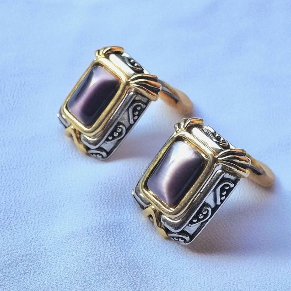 Elegant Gold and Silver Earrings